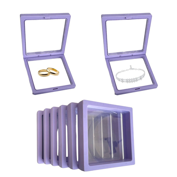 FHF Floating Display Frame | Coin Display Case| Dustproof PE Film Transparent Jewelry Storage Box