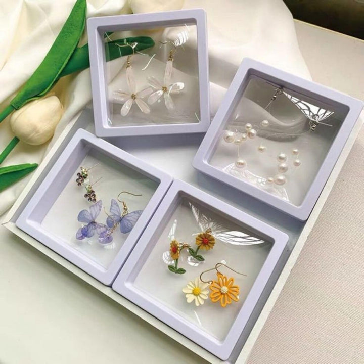 FHF Floating Display Frame | Coin Display Case| Dustproof PE Film Transparent Jewelry Storage Box
