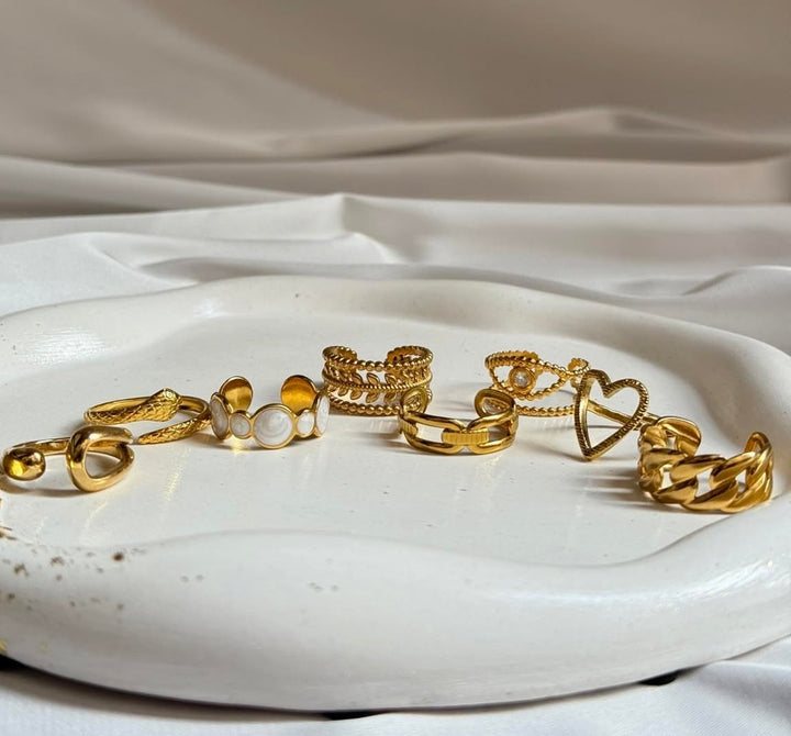 Rings Combo – Gold Plated Set