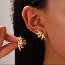 Flower Stud Earrings – Gold Plated