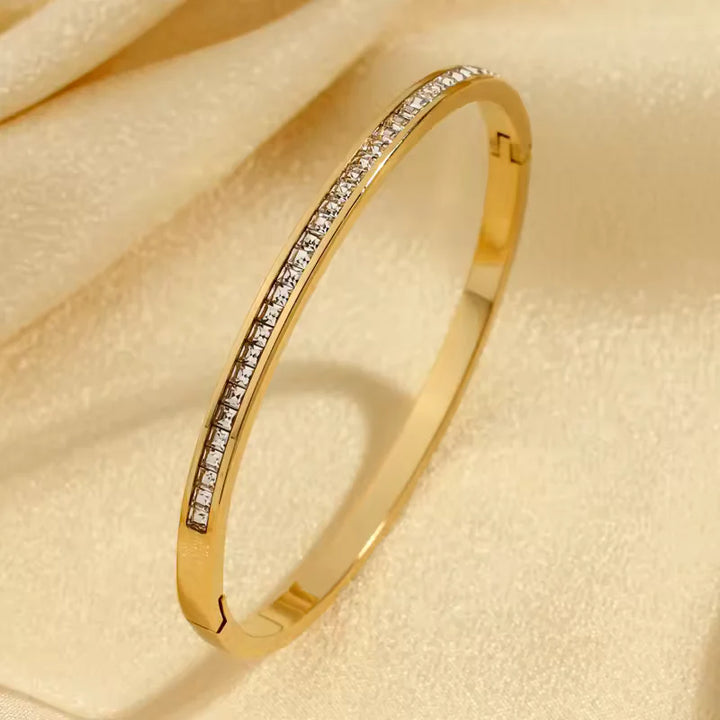 Diamond Studded Bangle Bracelet – Elegant