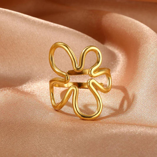 Daisy Flower Ring – Adjustable