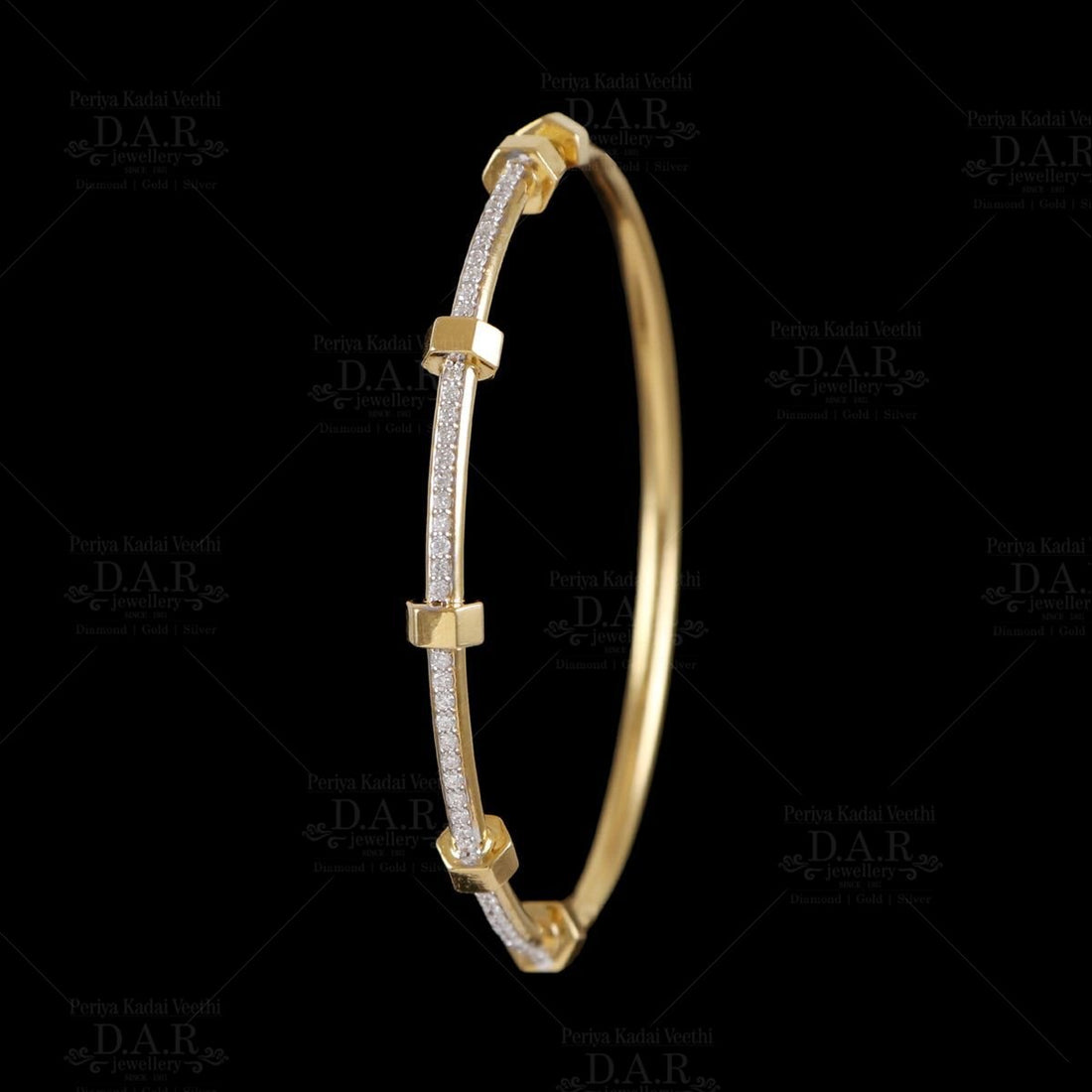 Round Zirconia Bangle Bracelet