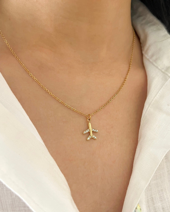 Aeroplane Charm Necklace