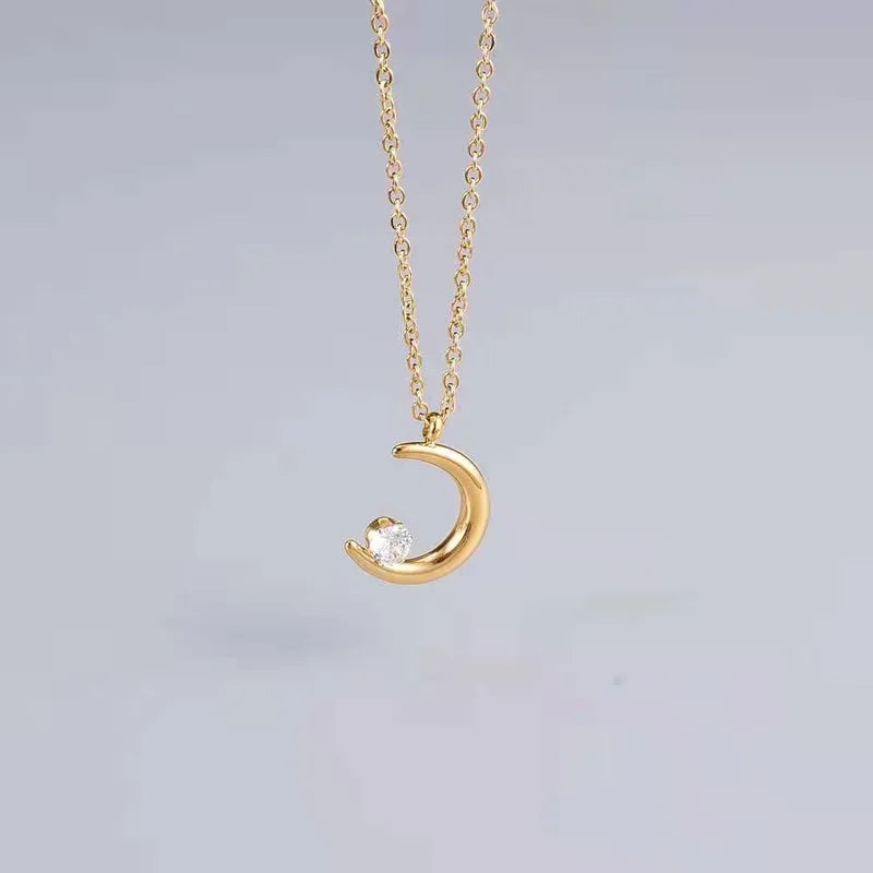 Moon Titanium Necklace