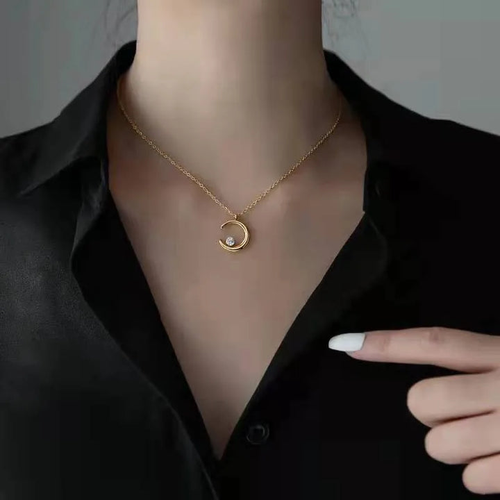 Moon Titanium Necklace