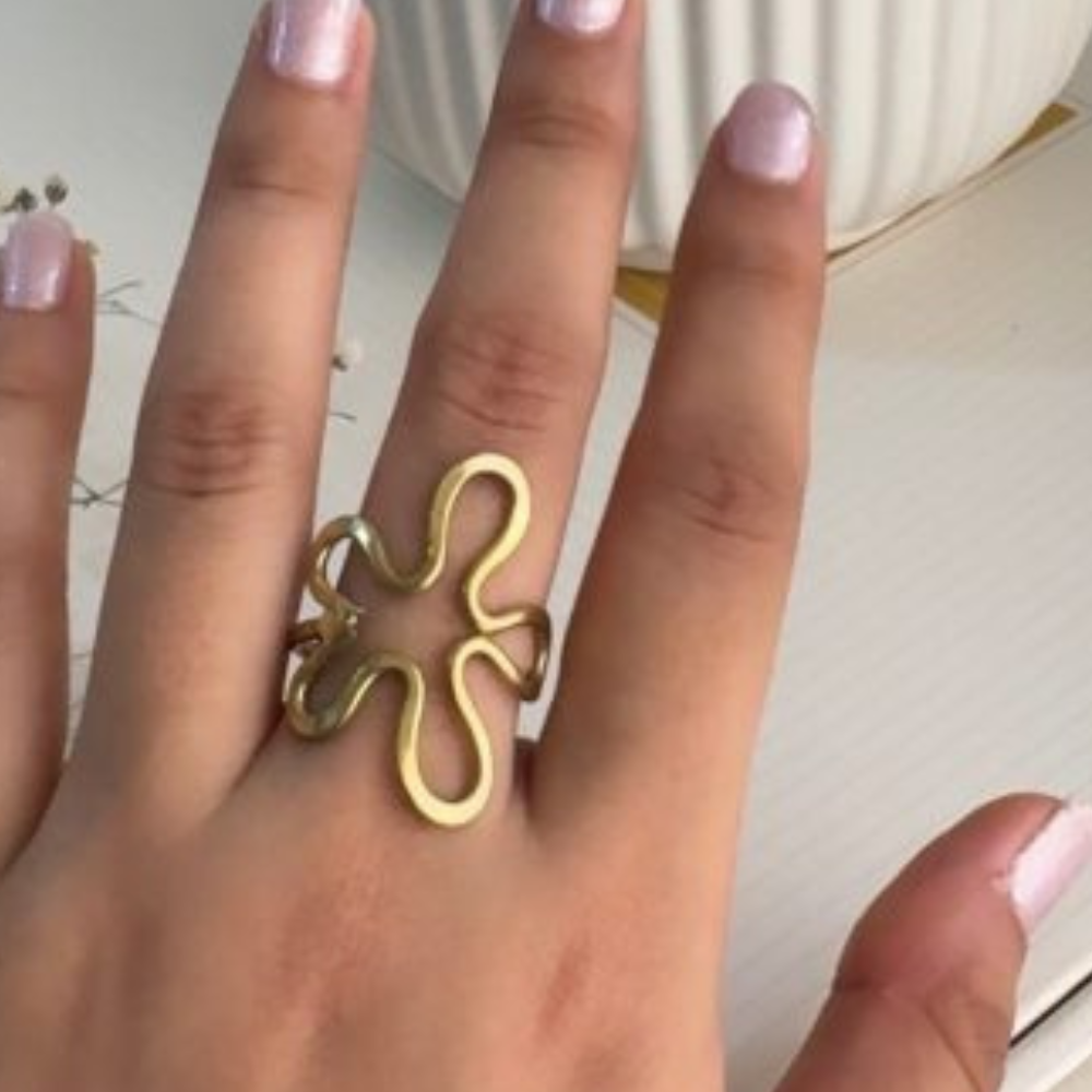 Daisy Flower Ring – Adjustable