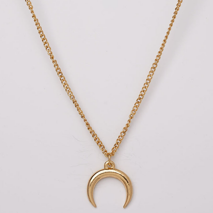 Moon Pendant Necklace – Gold Plated