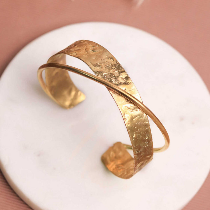 Brass Cuff Bracelet – Adjustable