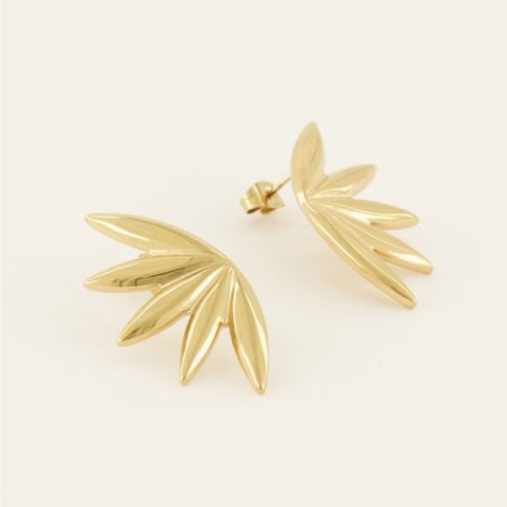 Flower Stud Earrings – Gold Plated