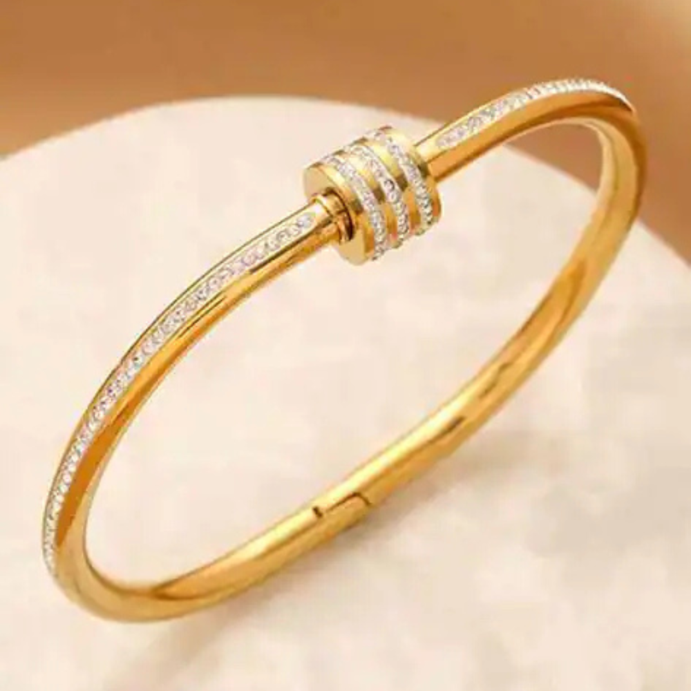 Diamond Studded Bangle Bracelet